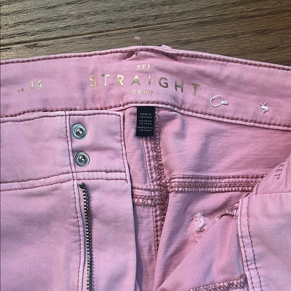 White House Black Market Pink Cropped or straight cargo style Pants - Picture 4 of 11